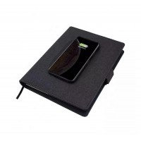 A5 Organizer Wireless Charger Notebook 6000 mAh Power Bank With 100 Sheets Notepad